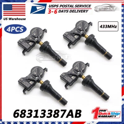 Set(4) Tire Pressure Sensor TPMS For 2016-2021 Jeep Grand Cherokee Dodge Durango - Image 1 of 4