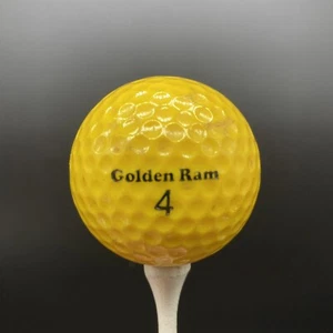 RARE Vintage GOLDEN RAM #4 Pro Tour Yellow Golf Ball - Picture 1 of 3