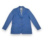 Topshop Womens Blue Double Button Suit Blazer Jacket Size 6 NWOT