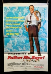 Follow Me, Boys!🎬 Fred MacMurray Disney Original One-sheet Movie Poster 1966 - Picture 1 of 4