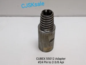 CUBEX 55012 Adapter #24 Pin To 2-3/8 Api (NEW). - Picture 1 of 14