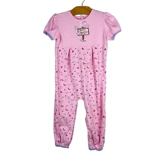 Vintage Simply Basic Baby Girls Romper One Piece Floral Bunnies Easter Size 24M - Picture 1 of 10