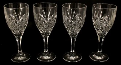 Godinger DUBLIN 8" Wine Glasses * Set of 4 * Shannon Goblets Stems Great Cond. - Image 1 of 2