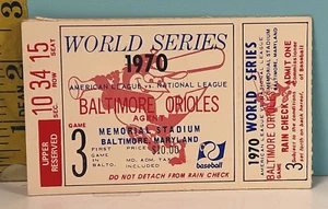 1970 World Series Game 3 Ticket Baltimore v Reds (F. Robinson 2 HR, McNally GS) - Picture 1 of 2