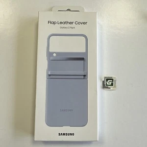 Samsung Galaxy Z Flip4 Flap Leather Cover Case Serene Purple Genuine OEM New - Picture 1 of 6