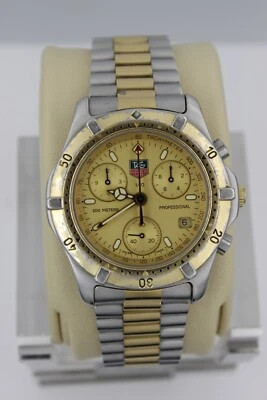 Tag Heuer CE1124 Mens 2000 Series Chronograph Quartz Watch Gold Silver BB0304 - Image 1 of 4