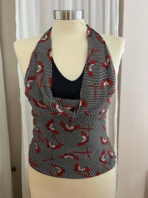 Top Bebe Vintage Halter Seda Mariposa XS Mujer Foto 1 de 4