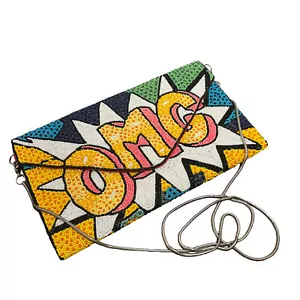 Weird Perlen Clutch Handtasche Ricki Designs ca OMG Pop Art Dance Club Umhängetasche - Bild 1 von 19