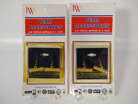 (2)Pair 2007 Cleveland Browns Peter David NFL Gold Color Earrings FREE SHIPPING! Cover