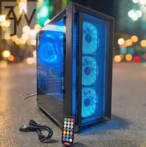 RGB i7 7th 64GB RAM 1TB SSD RTX 2070 Desktop Computer WINDOWS 10 Pro Gaming PC - Picture 1 of 12