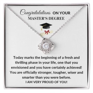 COLLAR PERSONALIZADO FELICITACIONES POR TU MAESTRÍA ESTOY ORGULLOSO REGALO - Imagen 1 de 10