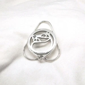 Authentic HERMES Horse Motif Money Clip 925 Sterling Silver Very Good Condition - Picture 1 of 5