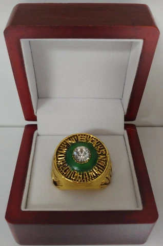 Larry Bird - 1981 Boston Celtics Championship Ring With Wooden Display Box Cover