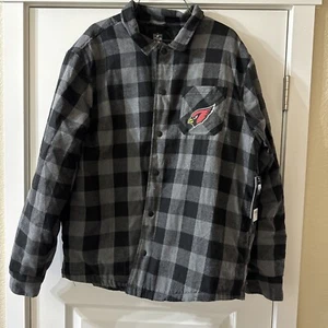 Arizona Cardinal Men’s NFL Team Apparel Button Up Flannel Size L Org $130 New - Picture 1 of 16