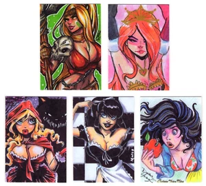 2023 5finity Zenescope Grimm Fairy Tales Blast from the Past 5 Promo Card Set 26 - Bild 1 von 2