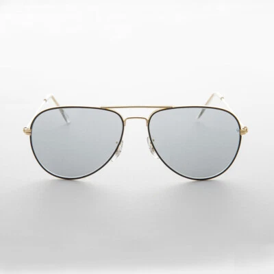 Gafas de sol vintage de aviador de vidrio Corning lente fotocromática dorada/negra - Merlín 2 Foto 1 de 4