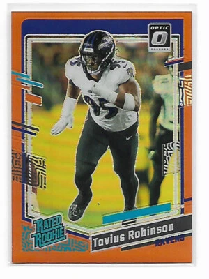 2023 Donruss Optic Tavius Robinson Rated Rookie RC Orange /249 Ravens!! - Image 1 of 2