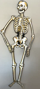 DE COLECCIÓN BEISTLE HALLOWEEN TROQUELADO Esqueleto Articulado Decoración Doble Cara Brilla - Imagen 1 de 15