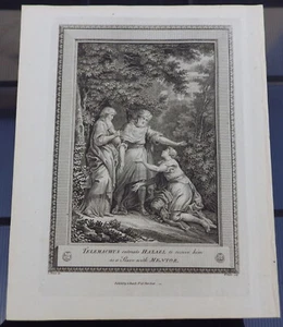 TELEMACHUS HAZAEL CHAS. MONNET ANTIK 18. JAHRHUNDERT KUPFERSTICH SCHARF - Bild 1 von 3