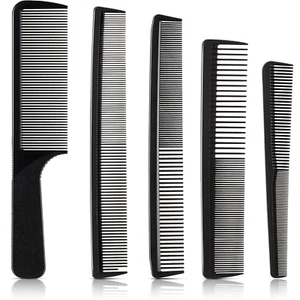 5 Pieces Hair Cutting Comb Barber Comb Hair Styling Combs Fine Teeth Carbon Comb - Picture 1 of 7