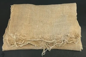 BURLAP NATURAL TABLE RUNNER  CLOTH  TOPPER FABRIC  9" X 36"  FRAY EDGE - Picture 1 of 5
