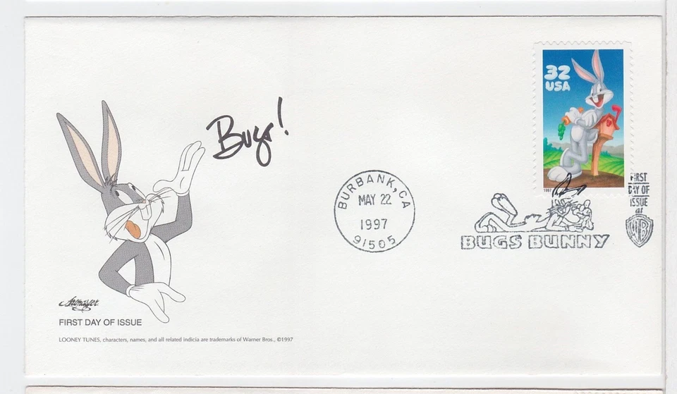 TurtlesTradingPost- Bugs Bunny- 1997 FDC #3137a Artmaster Cachet - Image 1 of 2