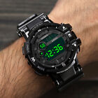 Fashion Men Waterproof LED Digital Date Military Sport Rubber Quartz Watch Alarm