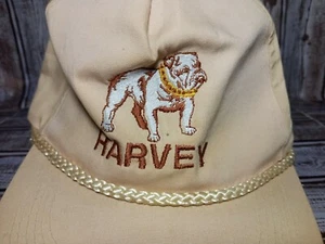 Vintage Bull Dog Harvey Hat Cap Snapback Capital Caps beige (M) - Picture 1 of 8