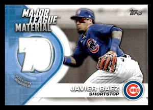 2021 TOPPS UPDATE MAJOR LEAGUE MATERIAL JAVIER BAEZ GAME USED JERSEY CUBS - Picture 1 of 3