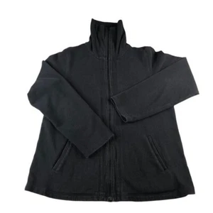 Eileen Fisher Damen Freizeitjacke Medium schwarz Bio-Baumwolle durchgehender Reißverschluss, Basic - Bild 1 von 10