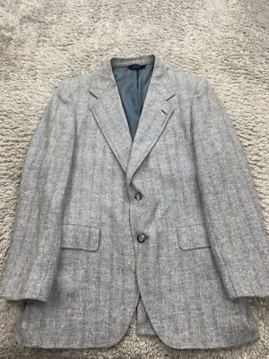 Kuppenheimer Blazer Mens 38L Harris Tweed Wool Sport Coat Herringbone Vtg USA - Image 1 of 4