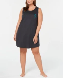 Jenni Plus Peekaboo-Back Sleepshirt Gray 3X - Picture 1 of 1