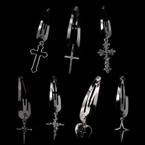 Metal for Cross Hair Clip Snap Hairpin Retro Hair Barrettes Hairstyle Making - Picture 1 of 9