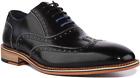 JUSTINREESS ENGLAND Corey Mens Lace Up Oxford Shoes In Black UK Size 6 - 12