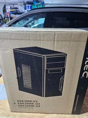 Antec VSK3000E-U3_US SGCC Steel Black Mini Tower Case, Micro ATX - Image 1 of 4