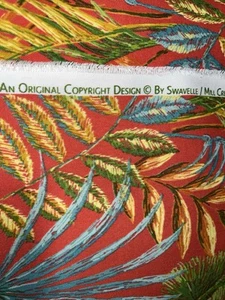 Swavelle Fabric Hawaiian Tropical Indoor Outdoor Drapery Upholstery Mill Creek - Picture 1 of 7