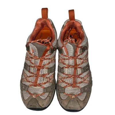Merrell Vibrant Orange and Gray hiking shoes outdoor recreation siren sport 6.5 - Image 1 of 4