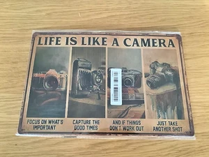 Inspirierendes Poster/Plakette Kamera Thema wie abgebildet 30 cm x 20 cm wie Fotos - Bild 1 von 3
