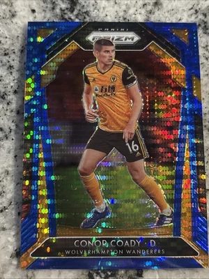 Conor Coady 2020/21 Prizm Premier League Blue Prizm Numbered 008/199 Card #138 - Image 1 of 3