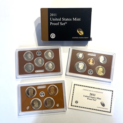 2011 US Mint Proof Set Complete 14-Coin Collection with Box and COA - Image 1 of 2
