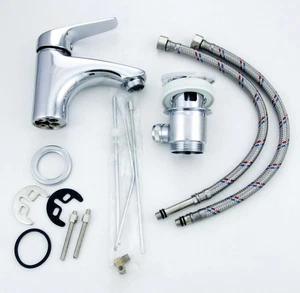 Hochdruck Waschtischarmatur Einhebelmischer Waschbecken Wasserhahn Bad Chrom - Bild 1 von 3