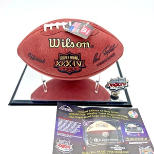 Wilson NFL Super Bowl XXXIV 2000 Official Game Football St. Louis Rams vs Titans - Picture 1 of 12
