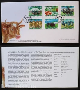 Guernsey Stamps: "SEPAC 2013 - West Show Centenary" First Day Cover 2013 - Picture 1 of 3