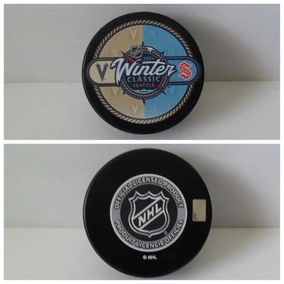 Disco clásico de invierno de la NHL 2024 - Vancouver Canucks vs Seattle Kraken - TOTALMENTE NUEVO Foto 1 de 3