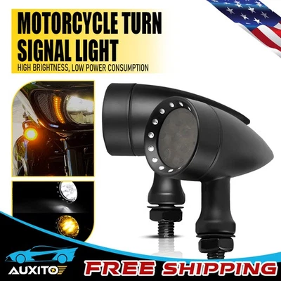 Para SUZUKI 2006 BOULEVARD 2X Motocicleta LED Intermitente Señal Giratorio Lámpara Blanco + Ámbar Foto 1 de 4