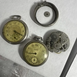 3 Dollar Pocket Watches Hibbard WESTCLOX For Parts or Repair - Picture 1 of 7
