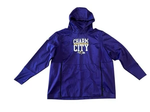 Nike Baltimore Ravens Charm City Hoodie Sweatshirt Dri Fit Men’s XXL - Picture 1 of 8