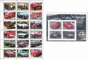 Briefmarkenbogen + Block Alfa Romeo Autofabrik Naxcivan Ausgabe 2018 Armenien - Bild 1 von 1