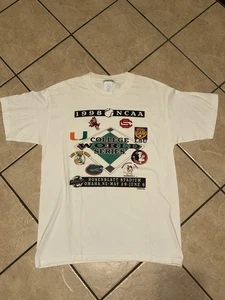 VTG 1998 NCAA College World Series T-Shirt Prairie Graphics L Made USA CWS Omaha - Picture 1 of 4