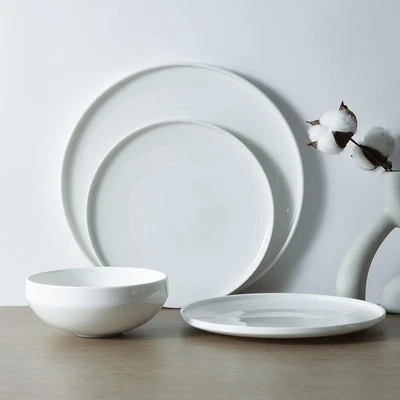 Stone Lain Quinn Bone China 12-Piece Dinnerware Set, White - Image 1 of 4